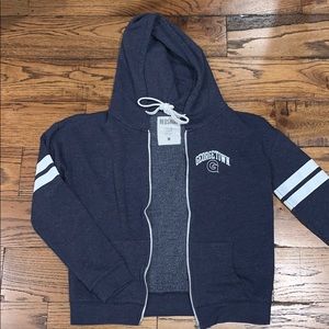 NWOT! Adorable Georgetown Zip Up Hoodie.
